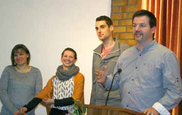Thabea Kalmbach, Lisa und Philipp Kolb sowie Hartmut Kalmbach